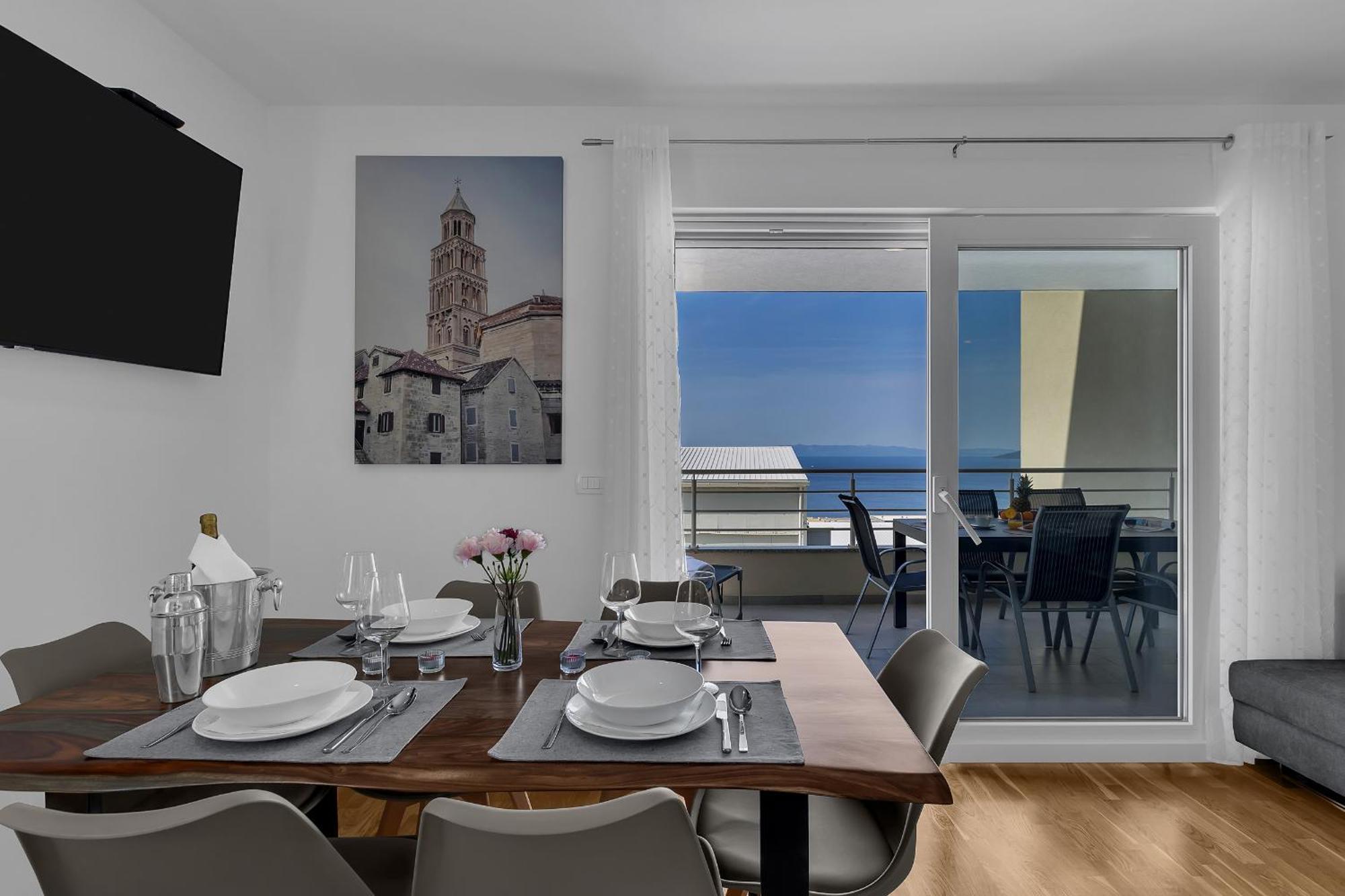 Luxury And Modern With Sea View And Garage Apartmán Makarská
